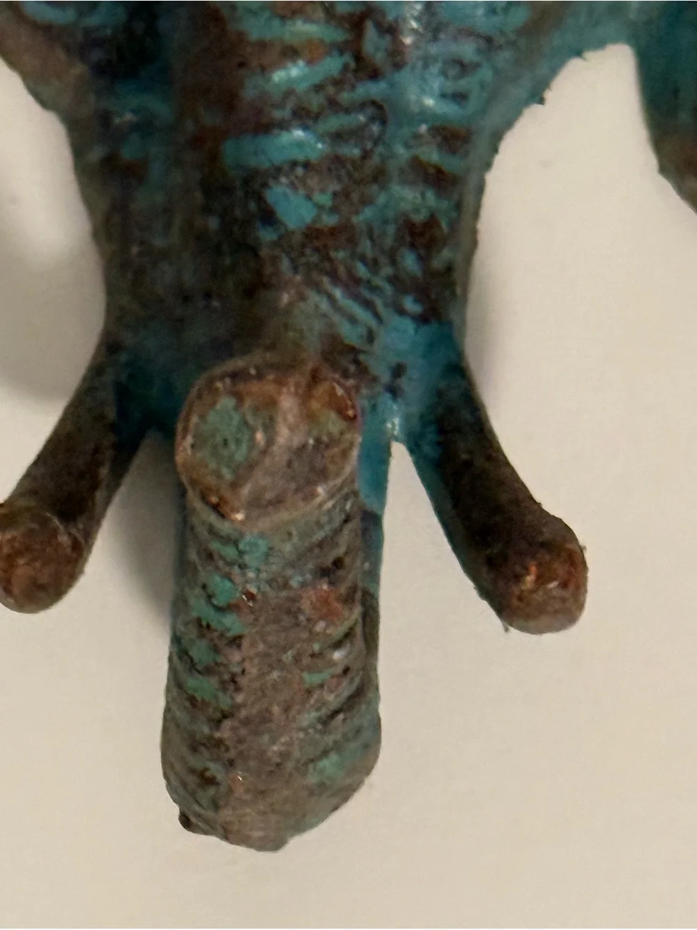 Turquoise Patina Elephant Cast Iron Wall Hook - Decorative Home Wall Decor